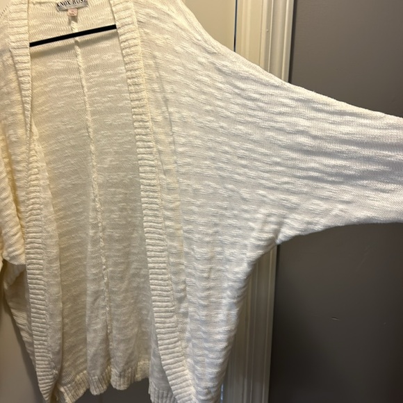 Open front cream cardigan - long length - Picture 2 of 5
